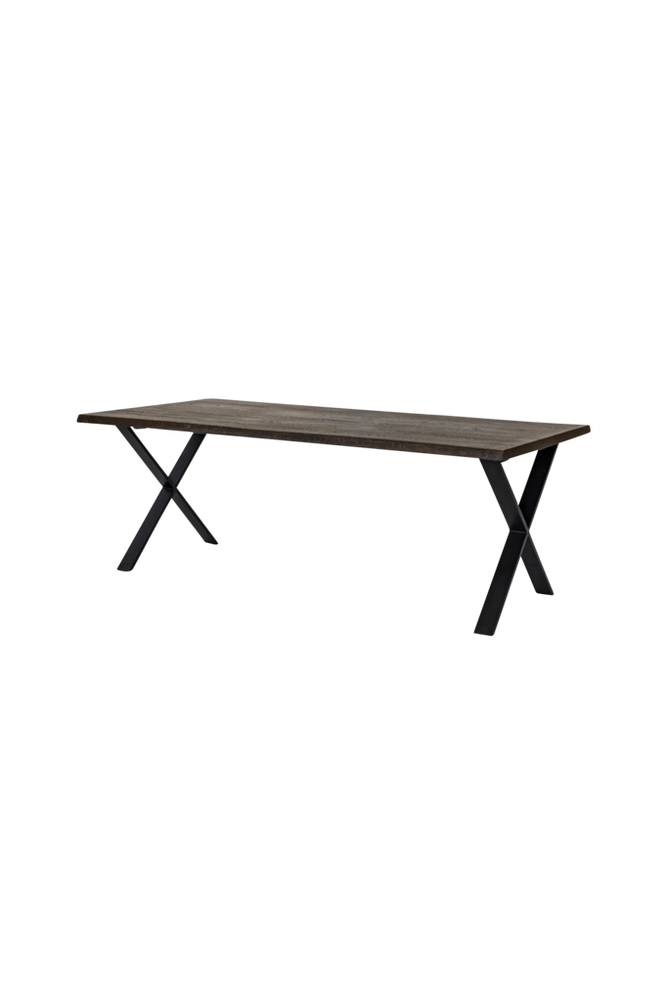 Matbord Exxet 210 cm med X-ben i metall