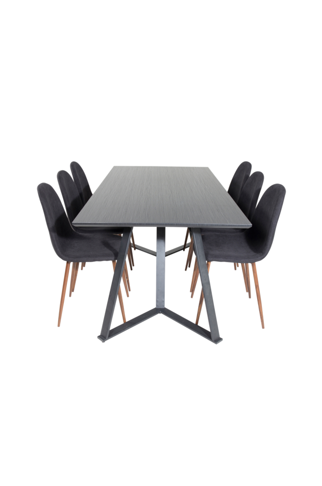 Spisegruppe Maggie med 6 stk spisestoler Penally
