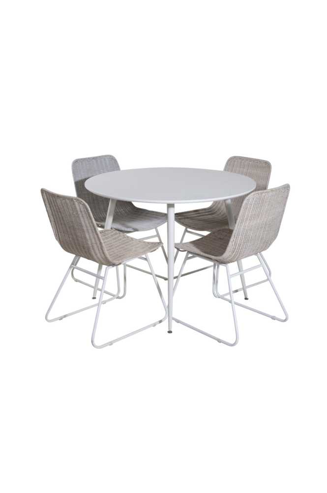 Spisegruppe Plaza med 4 stk spisestoler Cirebon