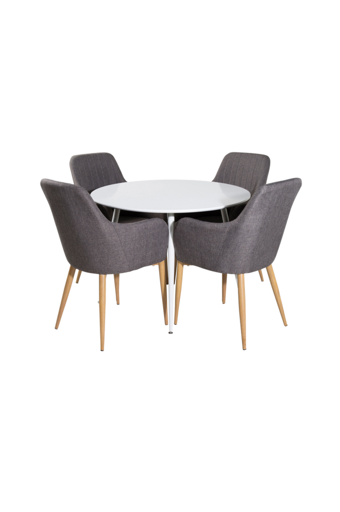 Ruokailuryhmä Plaza ja ruokapöydän tuolit Comfort, 4 kpl