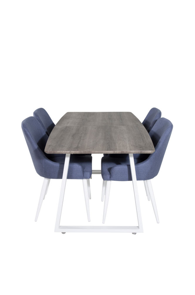 Spisegruppe Inca med 4 stk spisestoler Plaza