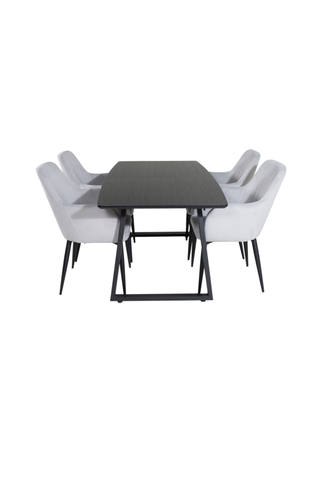 Matgrupp Inca med 4st matstolar Comfort