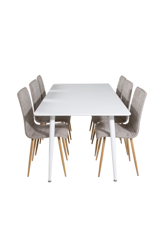 Spisegruppe Polar med 6 spisestoler Windu