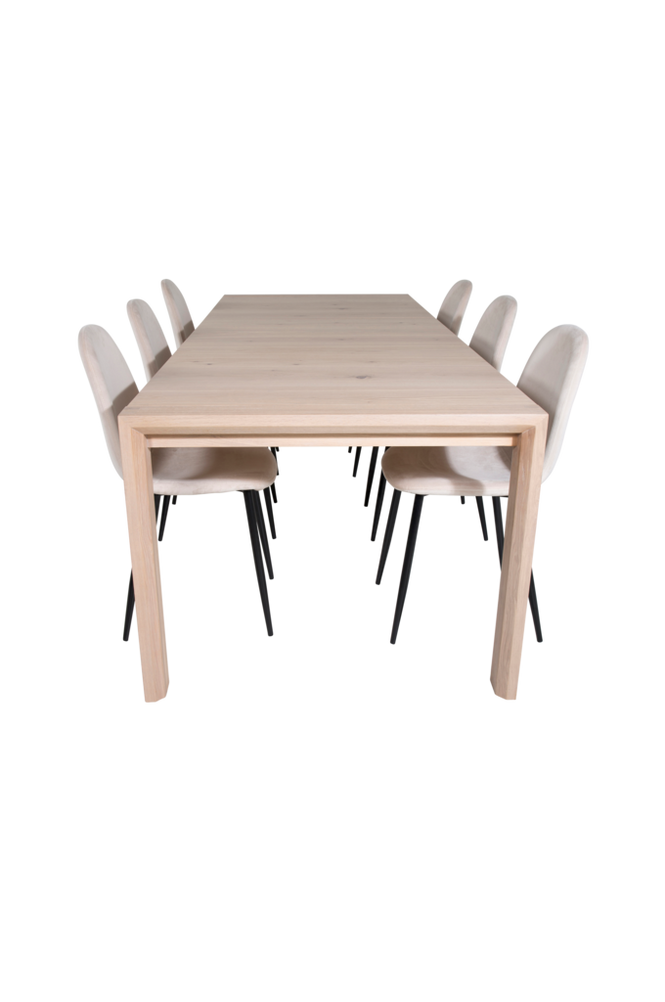 Matgrupp Slider med 6st matstolar Polar