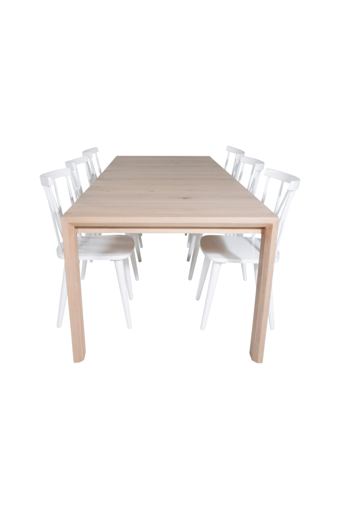 Matgrupp Slider med 6st matstolar Mariette