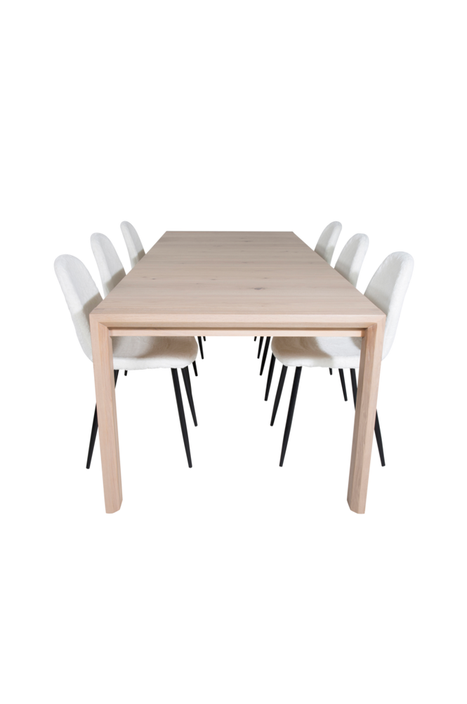 Spisegruppe Slider med 6 spisestoler Polar