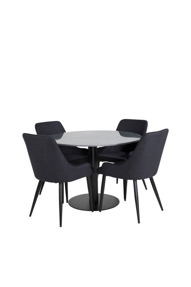 Spisegruppe Estelle med 4 stk spisestoler Plaza