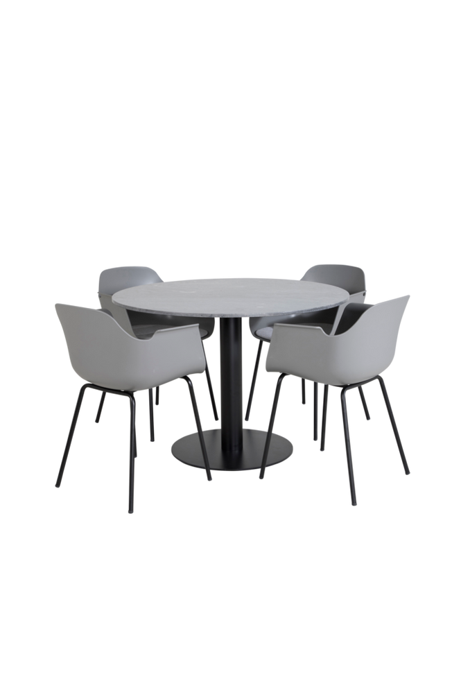 Spisegruppe Estelle med 4 spisebordsstole Comfort