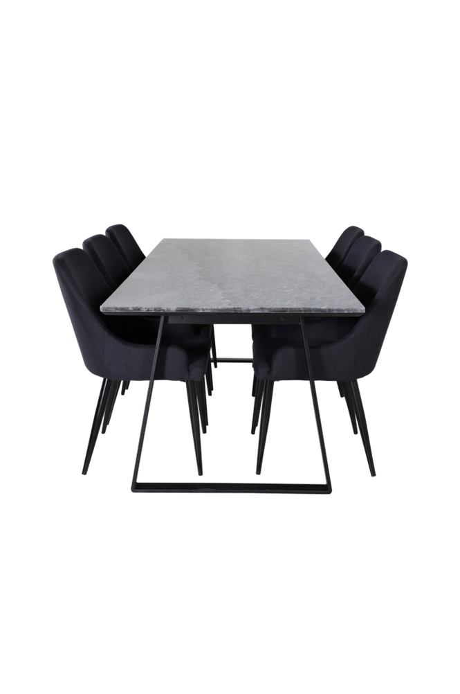 Matgrupp Estelle med 6st matstolar Plaza