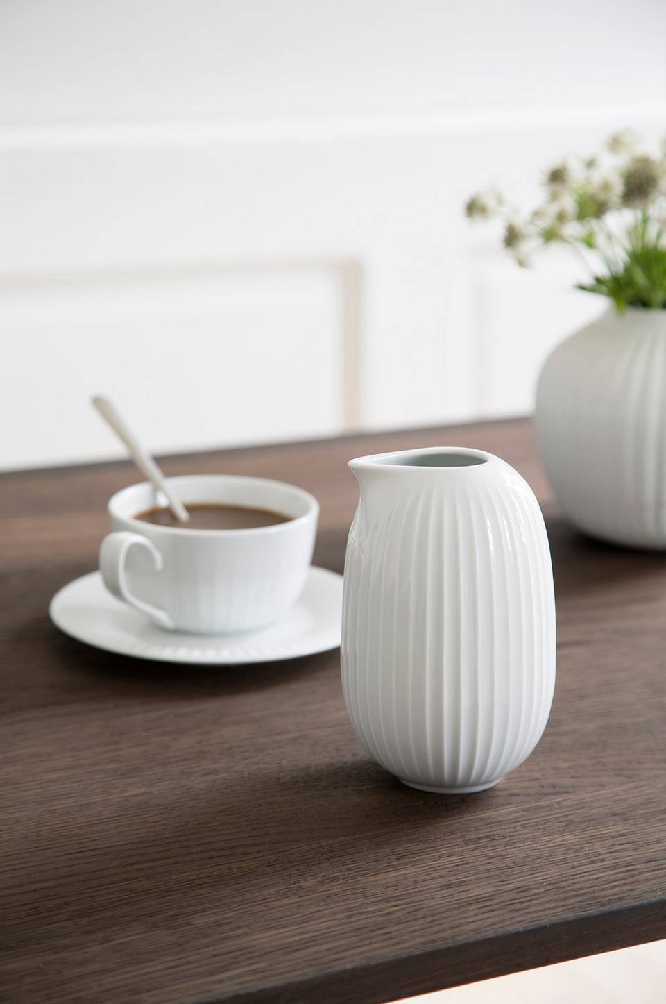 Kähler Kaffekopp med fat Hammershøi, 25 cl, vit från Kähler, bild 5