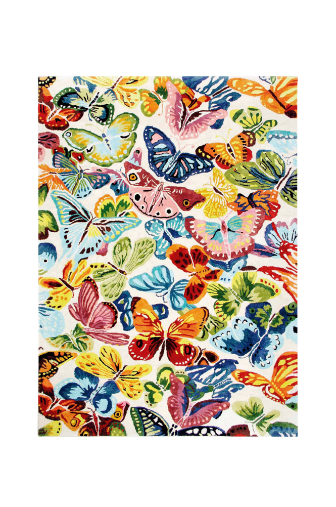Konstsilkesmatta Butterflies