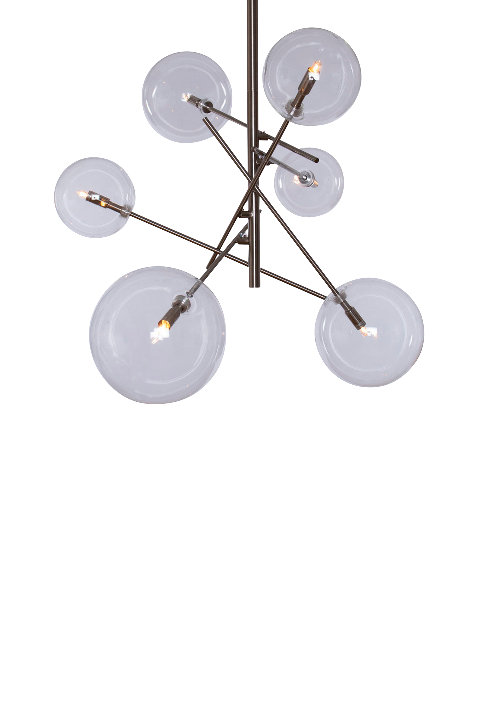 AG Home & Light - Taklampa Sphere. 6ljus - Silver