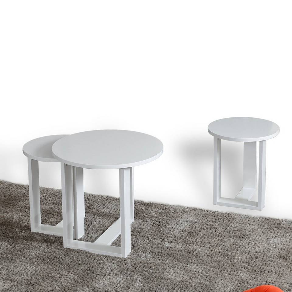 Hanah Home Satsbord Bord (3 St) Mira, vit från Hanah Home, bild 5