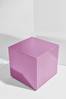 Pop kube i farvet glas 35x35 cm Lilla