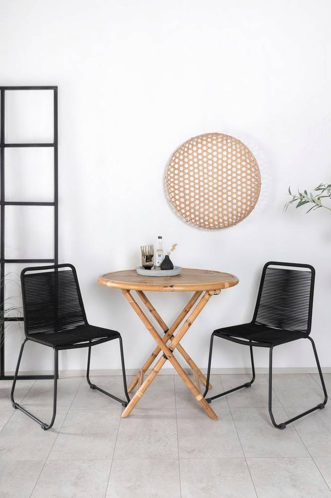 Caféset Cannes med 2 st matstolar Levis