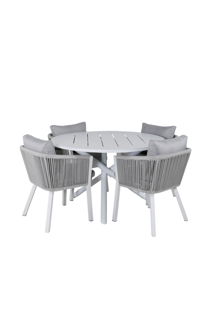 Spisegruppe Alma med 4 stk spisestoler Virya