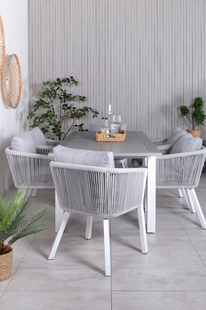 Spisegruppe Albany med 6 spisestoler Virya