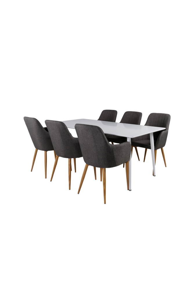 Spisegruppe Polar med 6 spisestoler Comfort
