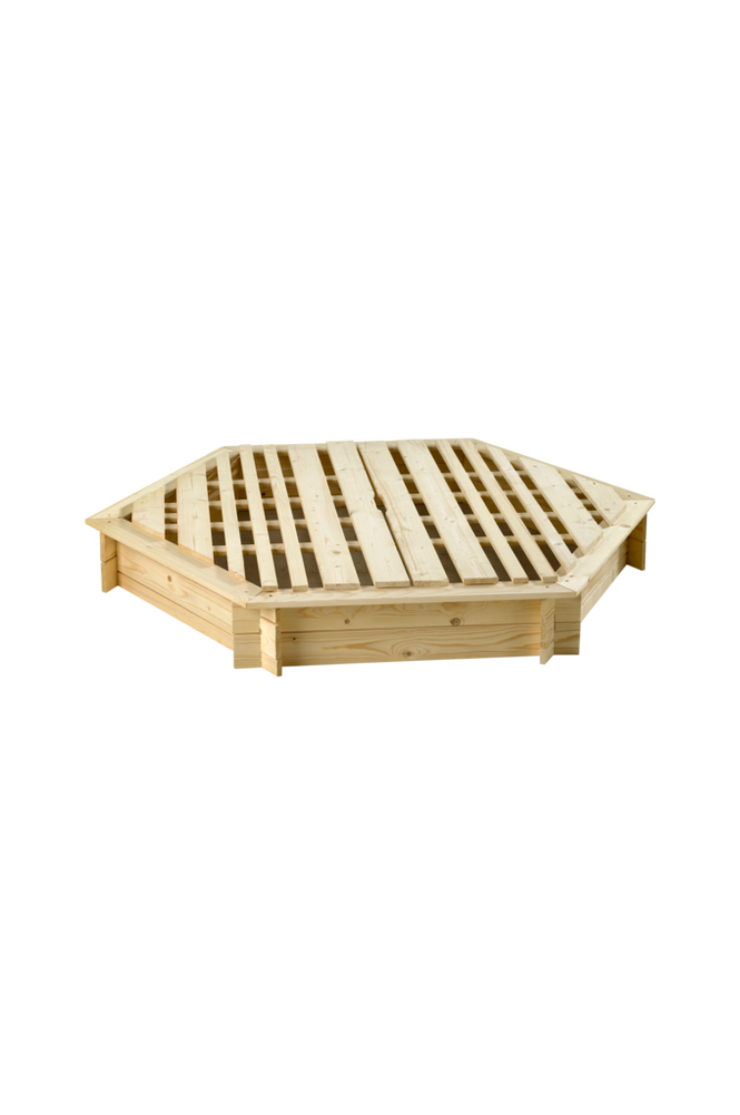 Sandlåda 6-kantig med lock obeh.