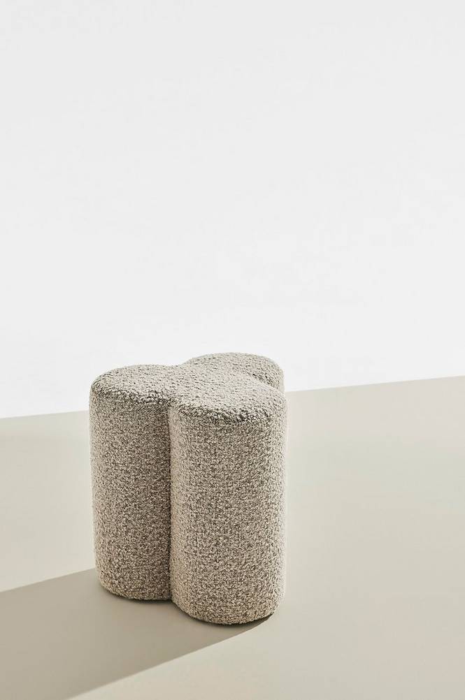 Bodhi puff i bouclé ø 40 cm Greige