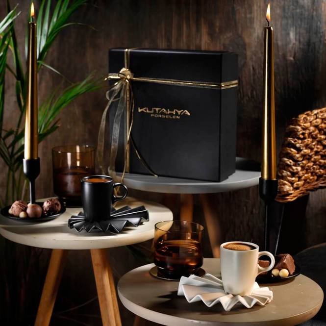 Set med kaffekoppar (4 delar)