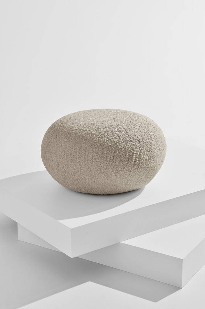 Bloom puff i teddy ø 72 cm Beige