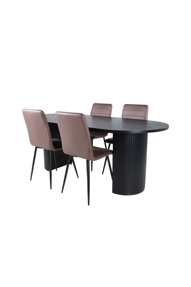 Spisegruppe Bianca med 4 Windu Lyx spisestoler