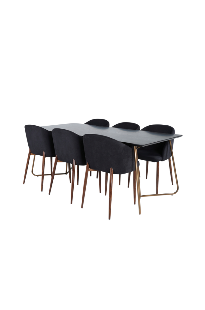 Spisegruppe Petra med 6 Arch spisestoler
