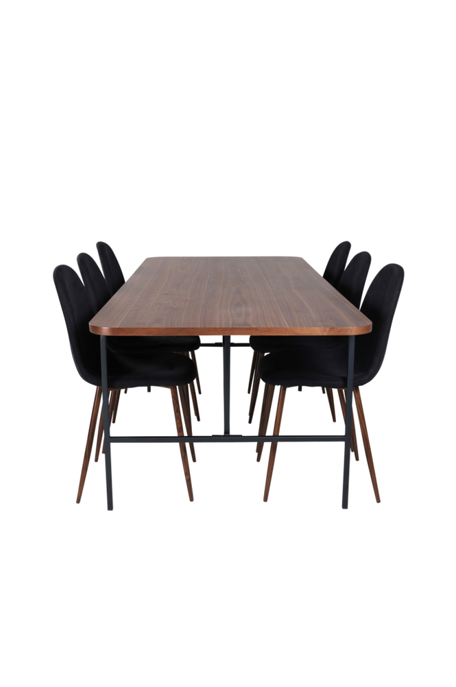 Spisegruppe Uno med 6 spisebordsstole Polar