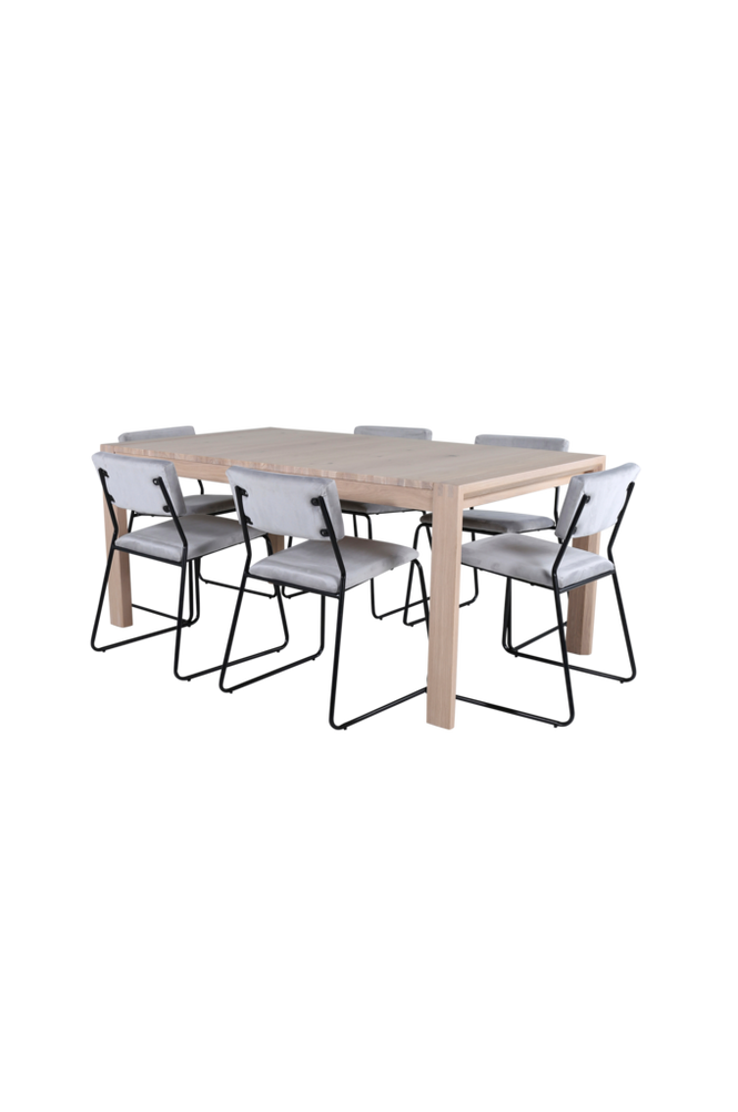 Matgrupp Slider med 6 st matstolar Kenth