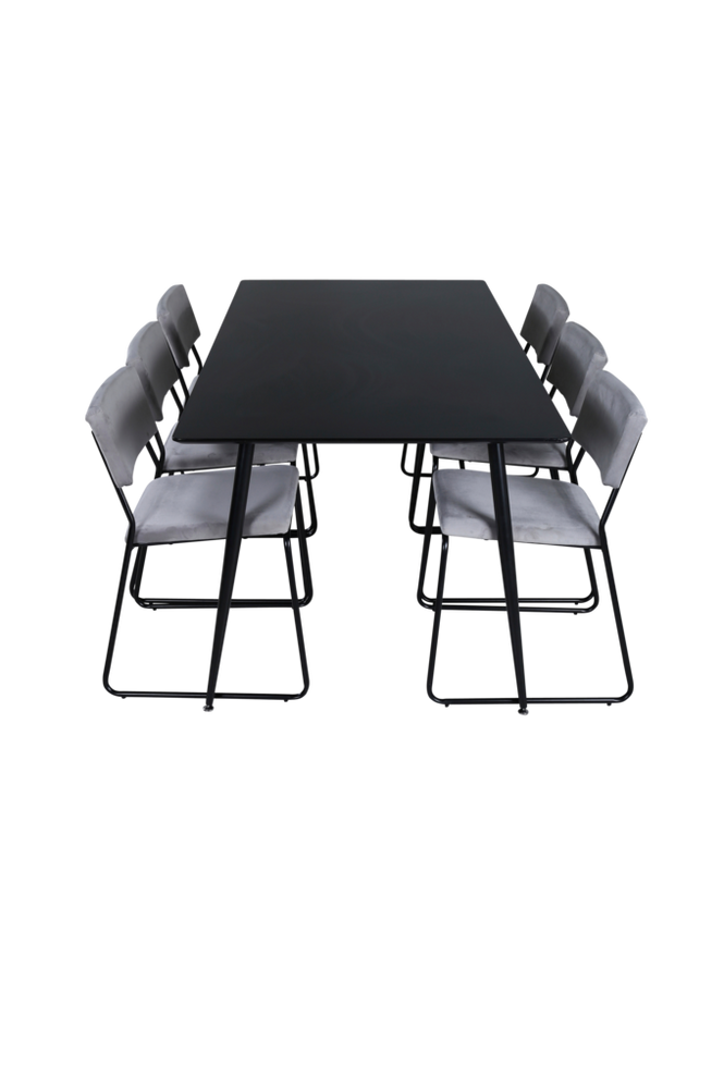 Spisegruppe Silar med 6 spisebordsstole Kenth