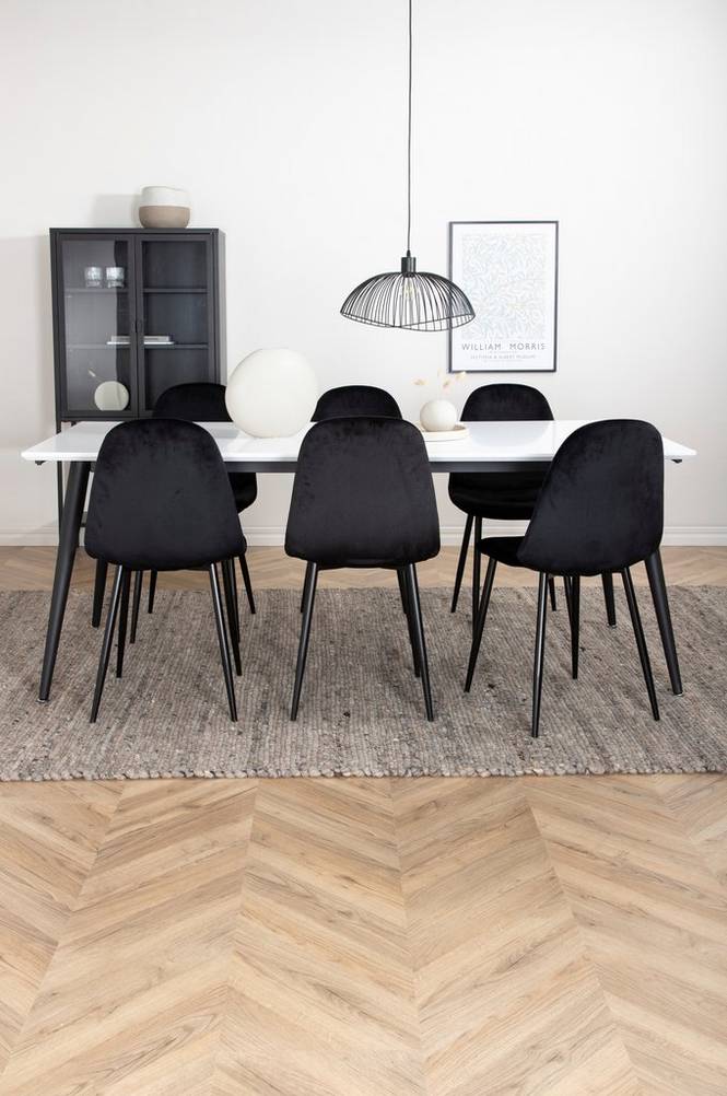 Spisegruppe Jimmy med 6 Polar spisestoler