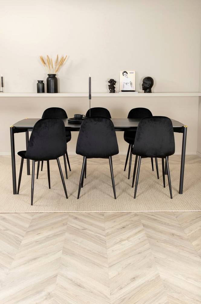 Spisegruppe Pelle med 6 Polar spisestoler