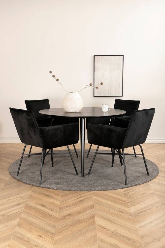 Spisegruppe Dipp med 4 Petra spisestoler