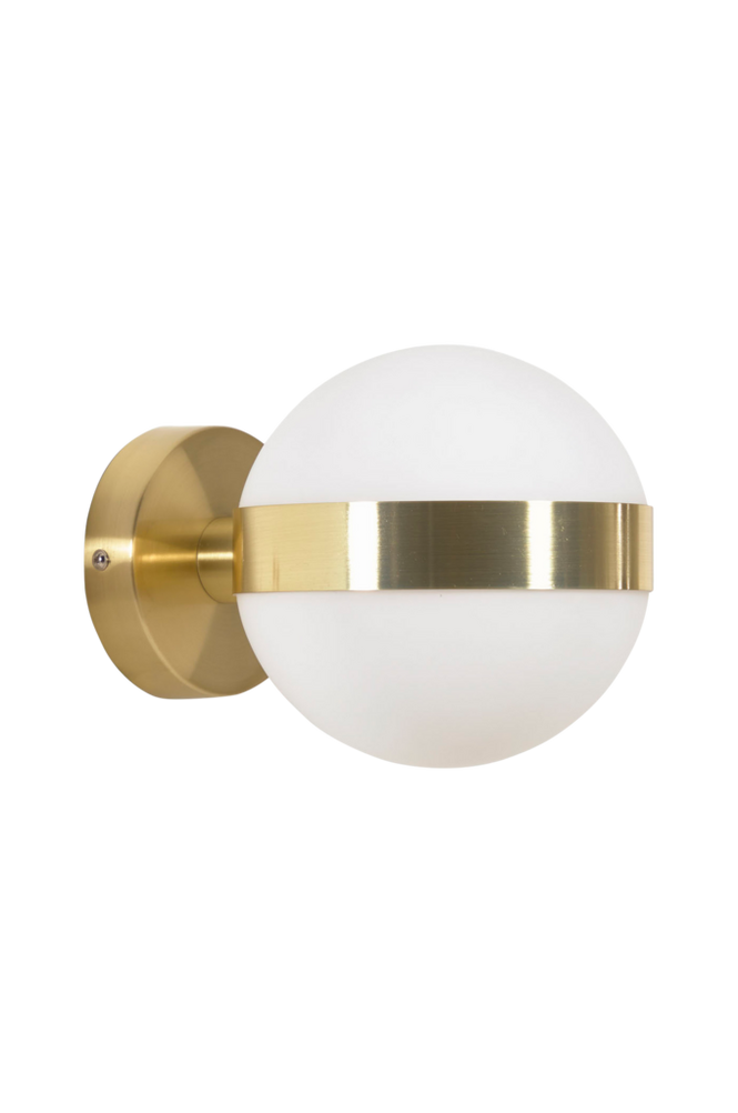 Vägglampa Anasol metall med finish i guldfärg