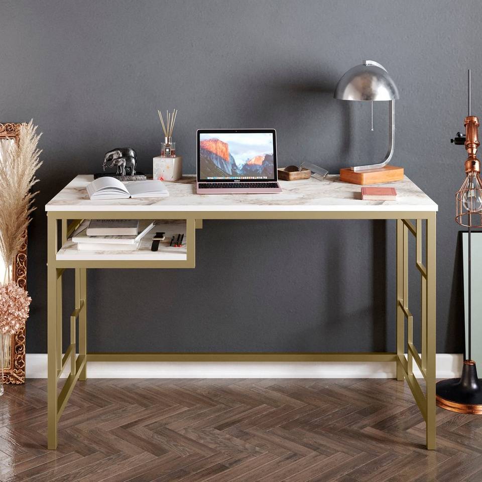 Hanah Home Skrivbord Victory, guld från Hanah Home, bild 5
