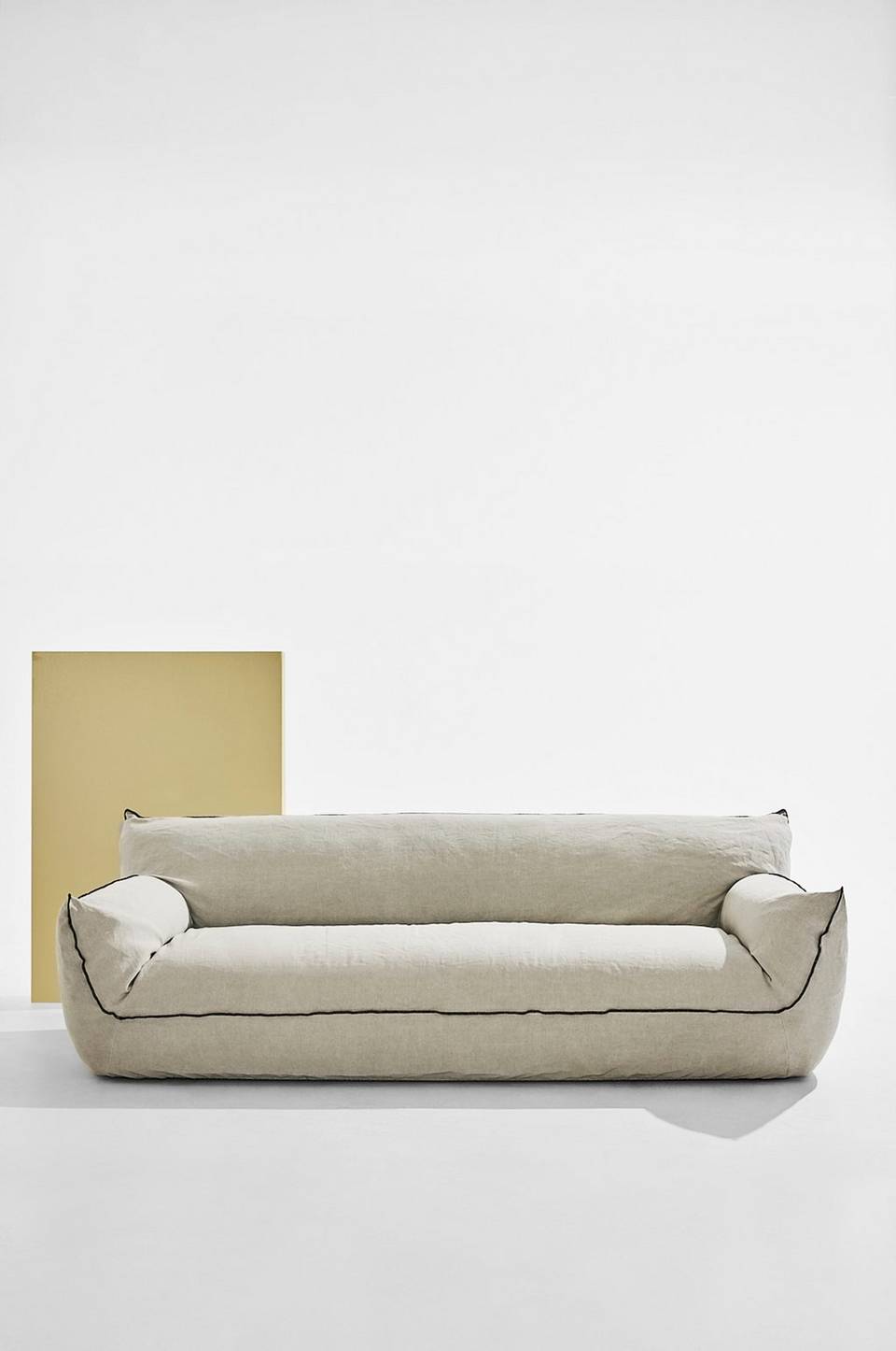 Pastill Gia soffa i linne, 3,5 sits, beige från Pastill, bild 5