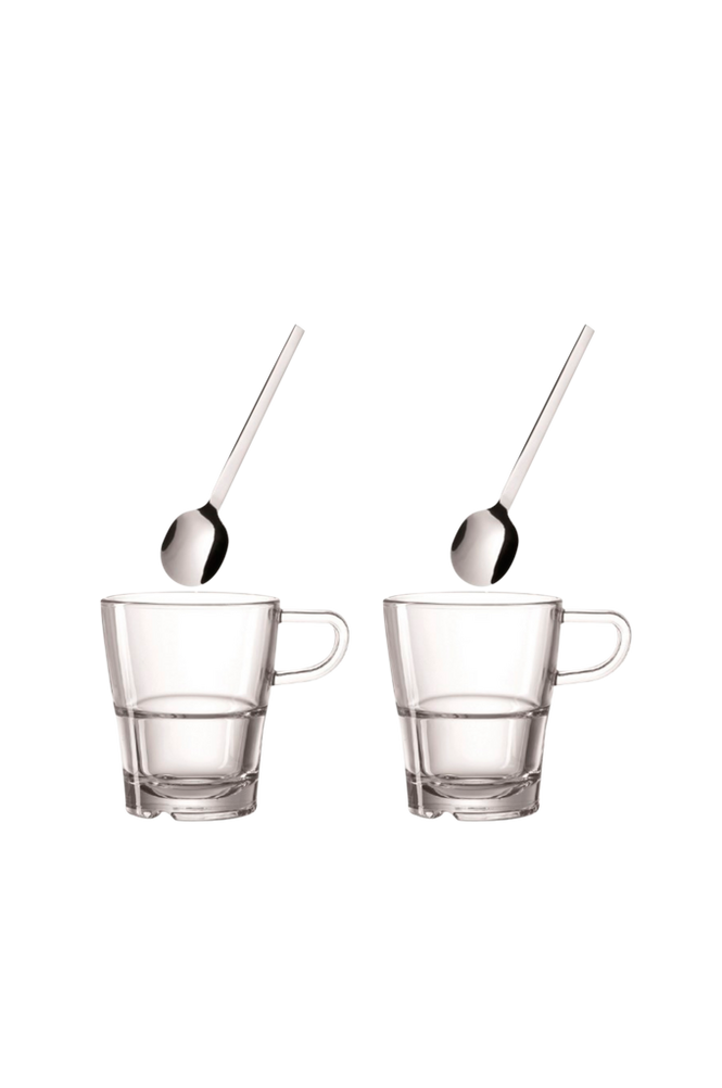 Kaffeset - Kaffekopp och sked x 2