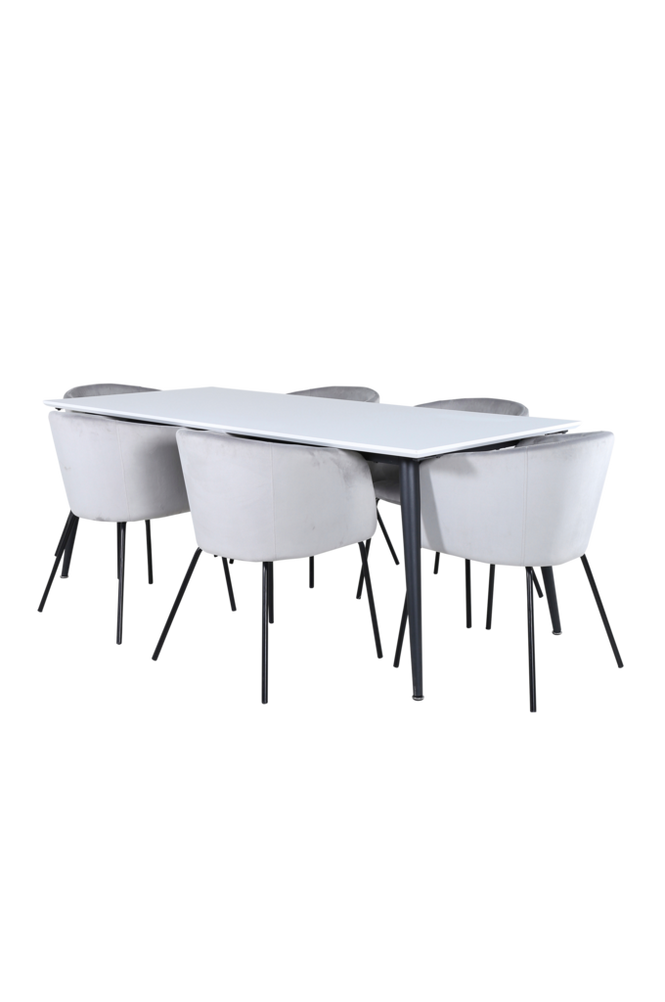 Spisegruppe Jimmy med 6 stk. spisestoler Berit