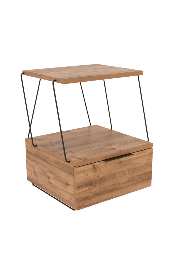 Sängbord Tekoba - Mörkgrå