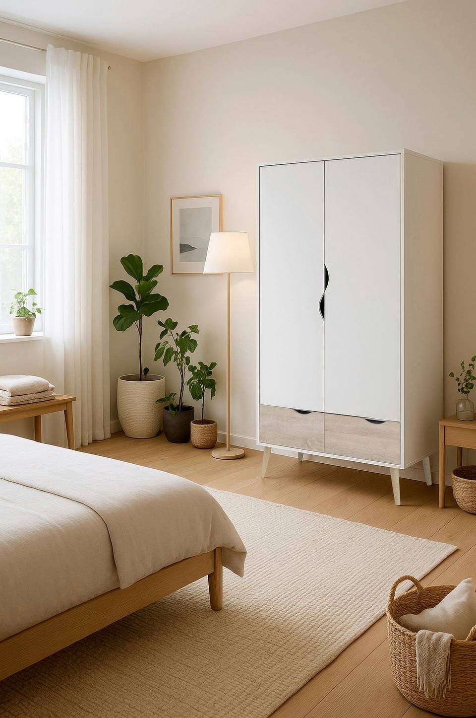 Tvilum Garderob 2 dörrar + 2 lådor Oslo, vit från Tvilum, bild 5
