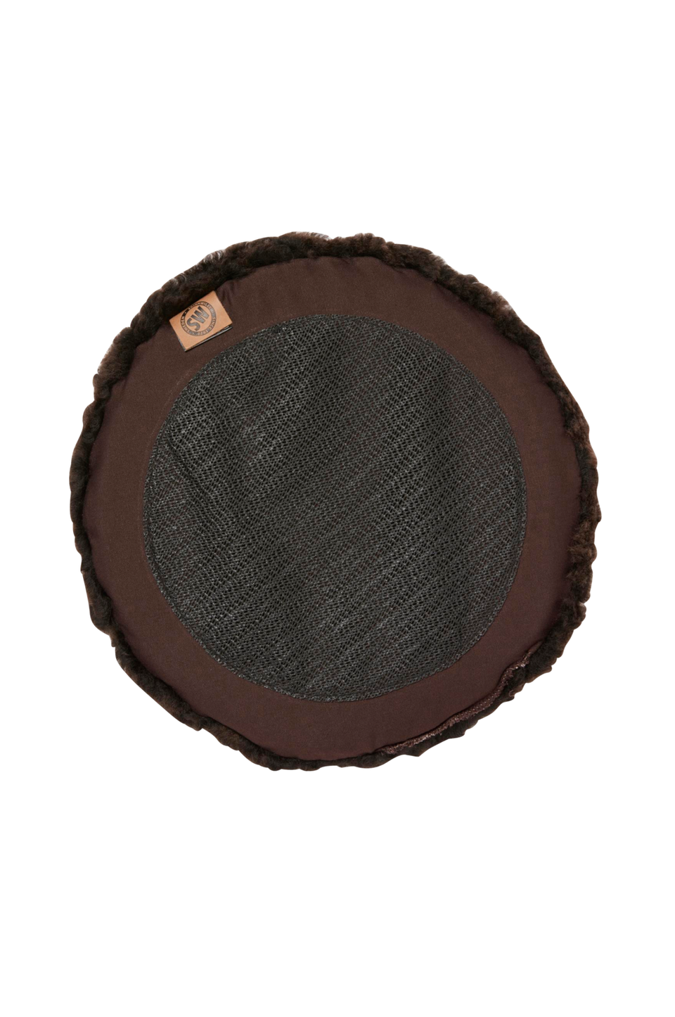 Skinnwille Fårskinnsdyna rund Curly, brun från Skinnwille, bild 5