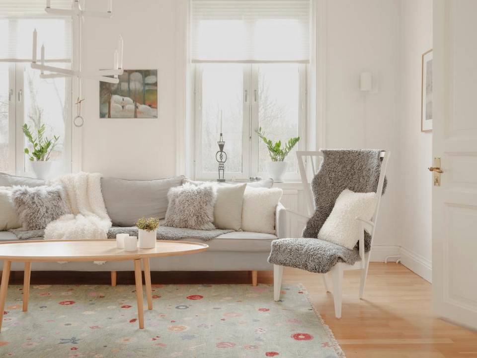 Skinnwille Kuddfodral fårskinn Shansi, grå från Skinnwille, bild 5