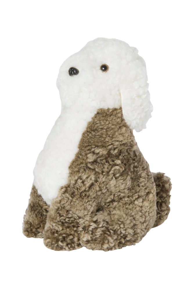 Pehmoeläin Snowy Curly-lampaannahkaa