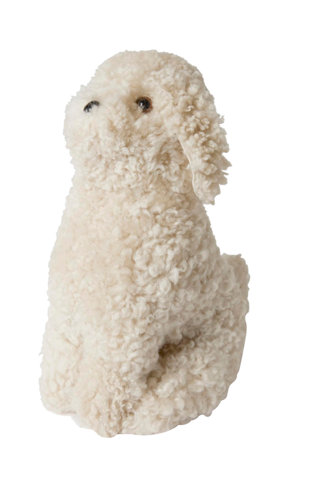 Pehmoeläin Snowy Curly-lampaannahkaa