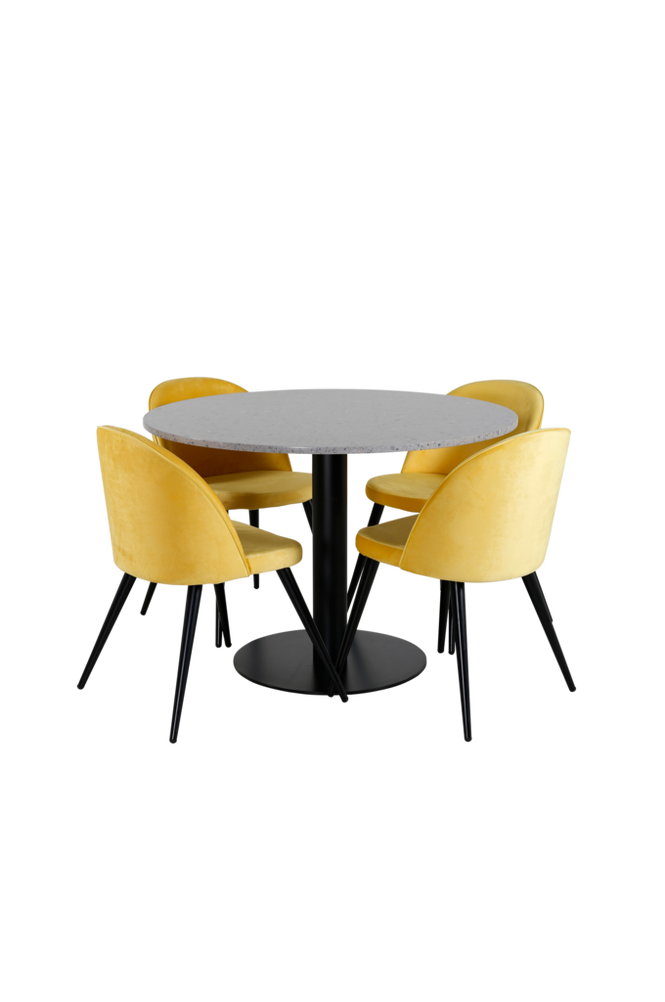 Matgrupp Razzia med 4 st matstolar Velvet