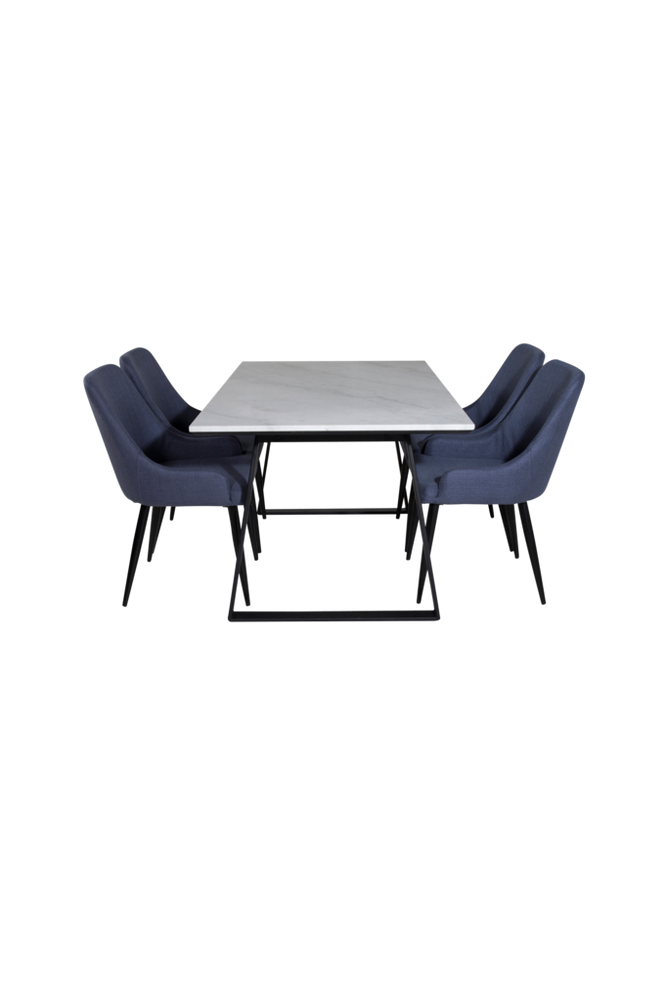 Matgrupp Estelle med 4 st matstolar Plaza