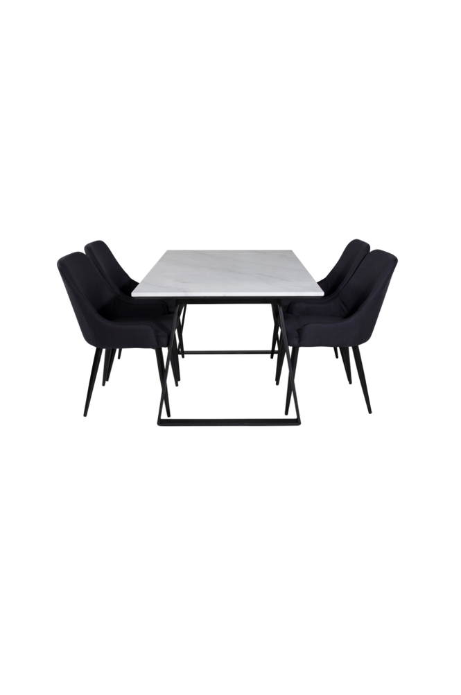 Spisegruppe Estelle med 4 stk. spisestoler Plaza