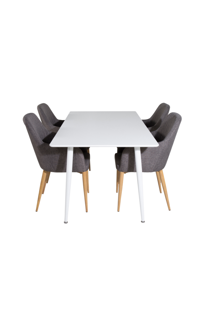 Spisegruppe Polar med 4 stk. spisestoler Comfort