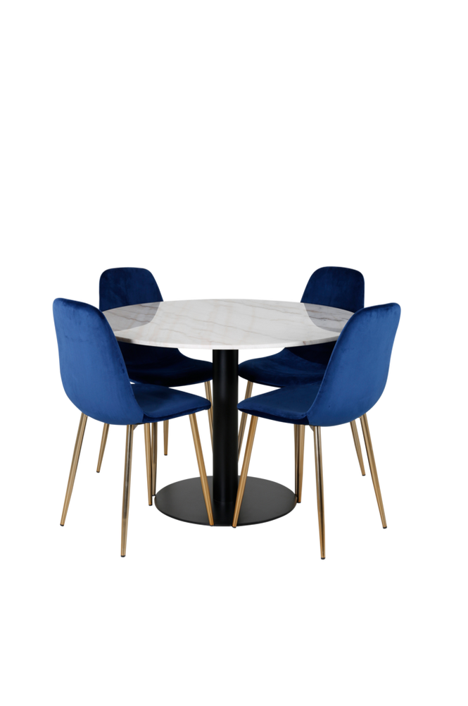 Spisegruppe Estelle med 4 stk. spisestoler Polar